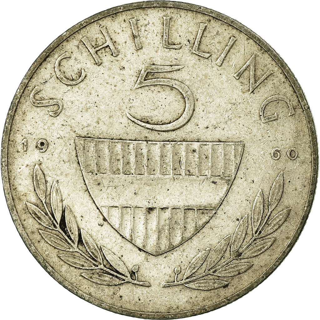 Coin, Austria, 5 Schilling, 1960, VF(30-35), Silver, KM:2889