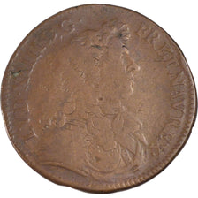 France, Royal, Token, 1673, VF(20-25), Copper, Feuardent #12656, 6.04