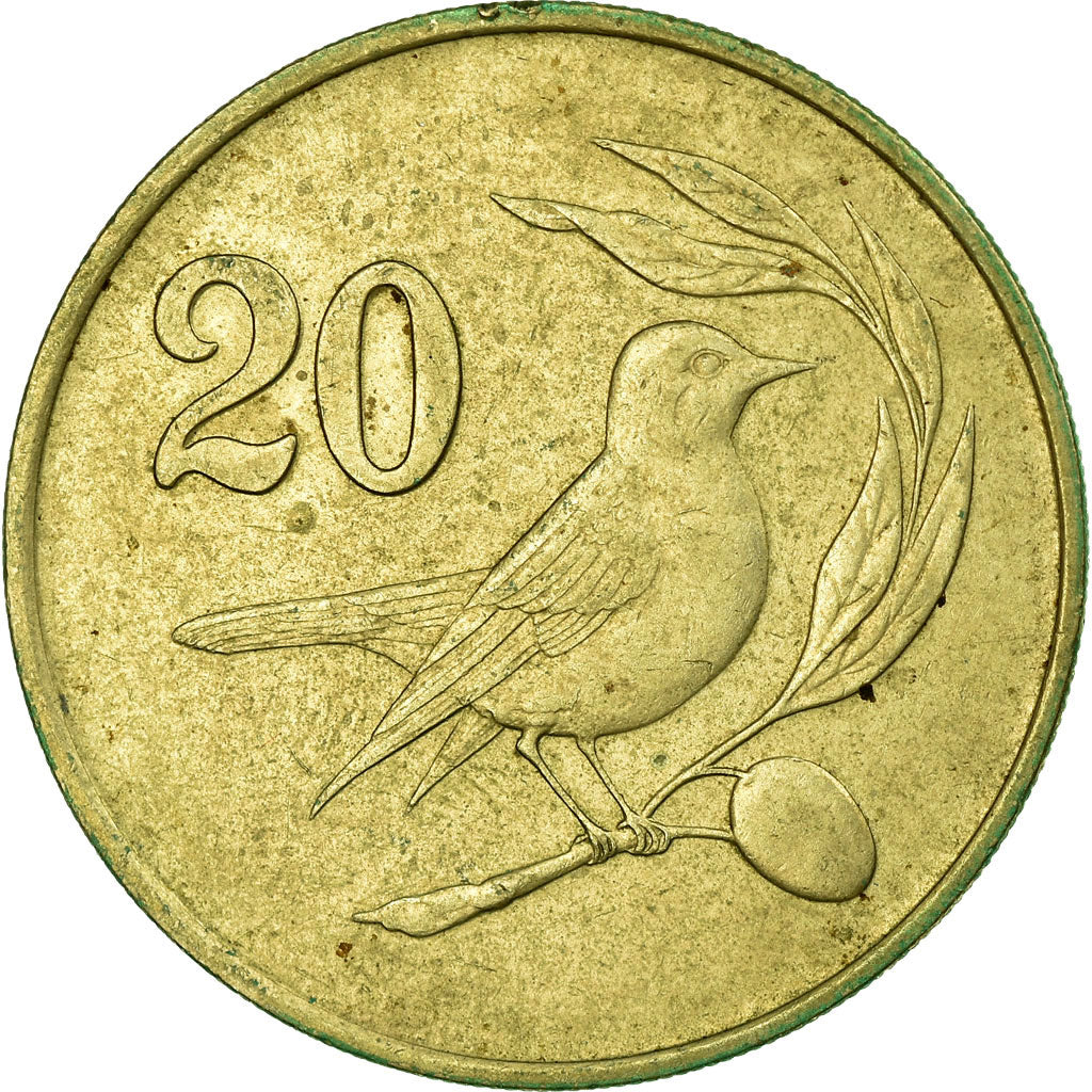 Coin, Cyprus, 20 Cents, 1985, EF(40-45), Nickel-brass, KM:57.1