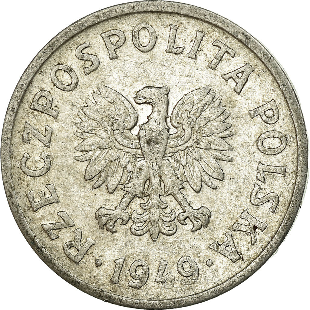 Coin, Poland, 20 Groszy, 1949, VF(30-35), Aluminum, KM:43a