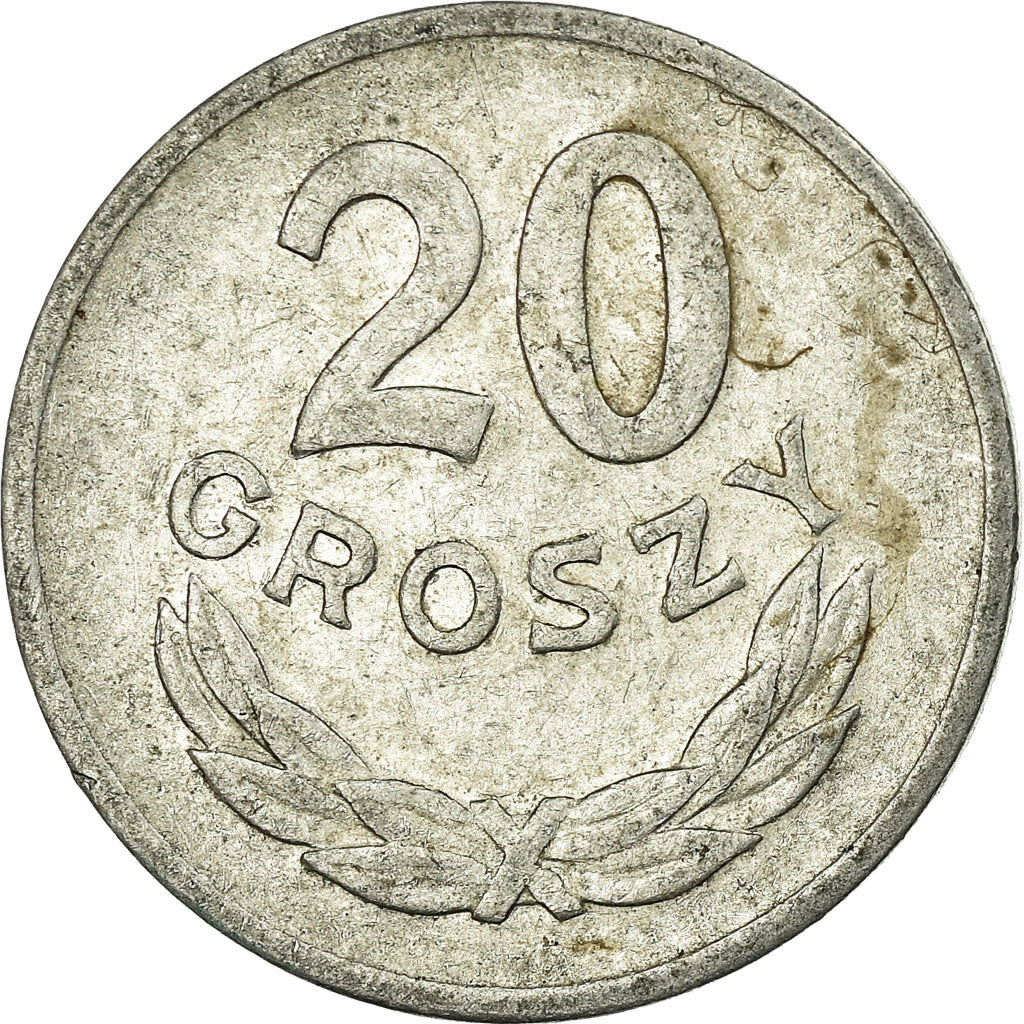 Coin, Poland, 20 Groszy, 1949, VF(30-35), Aluminum, KM:43a