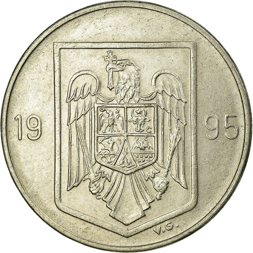 Monnaie, Roumanie, 10 Lei, 1995, TTB, Nickel Clad Steel, KM:116