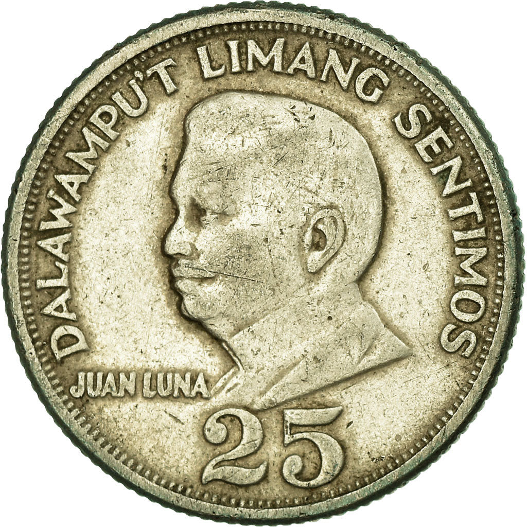 Münze, Philippinen, 25 Sentimos, 1967, S+, Copper-Nickel-Zinc, KM:199