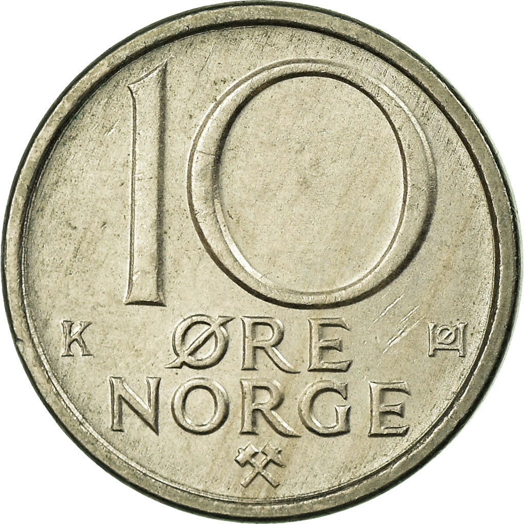 Monnaie, Norvège, Olav V, 10 Öre, 1982, TTB, Copper-nickel, KM:416