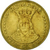 Moneta, Romania, 20 Lei, 1991, MB+, Acciaio ricoperto in ottone, KM:109