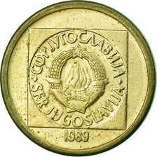 Münze, Jugoslawien, 10 Dinara, 1989, SS, Messing, KM:131