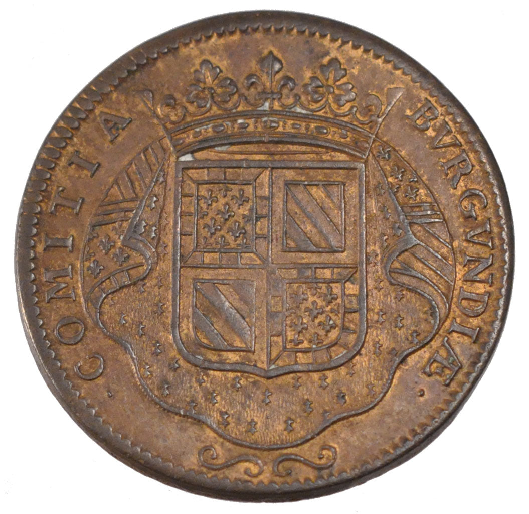 France, Royal, Token, 1715, AU(50-53), Copper, Feuardent #9832, 9.64