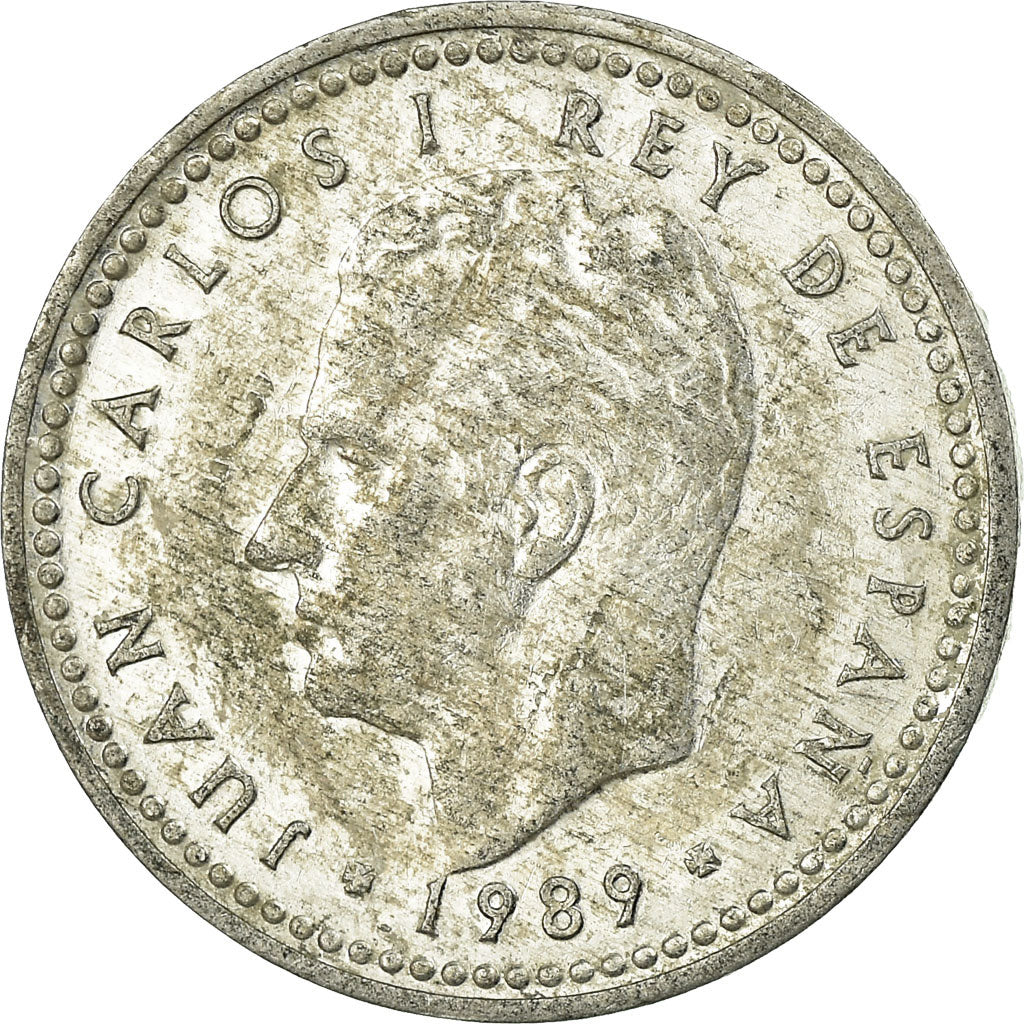 Coin, Spain, Juan Carlos I, Peseta, 1989, EF(40-45), Aluminum, KM:821