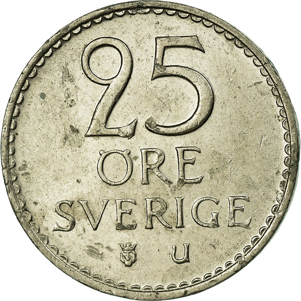 Münze, Schweden, Gustaf VI, 25 Öre, 1973, S, Copper-nickel, KM:836