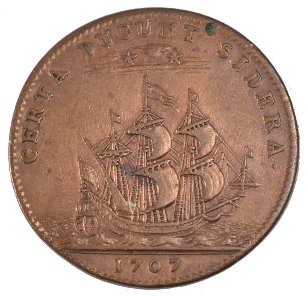 France, Royal, Token, 1703, AU(55-58), Copper, Feuardent #9829, 9.40