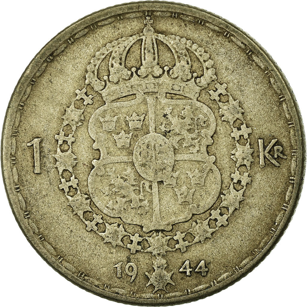 Münze, Schweden, Gustaf V, Krona, 1944, SS, Silber, KM:814