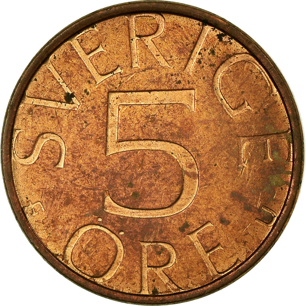 Monnaie, Suède, Carl XVI Gustaf, 5 Öre, 1984, TTB, Laiton, KM:849a