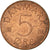 Munten, Denemarken, Margrethe II, 5 Öre, 1982, Copenhagen, ZF, Copper Clad