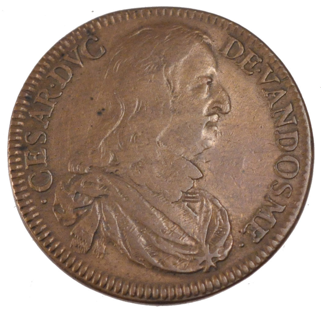 France, Royal, Token, 1656, EF(40-45), Copper, Feuardent #1187 Jeton, 8.41