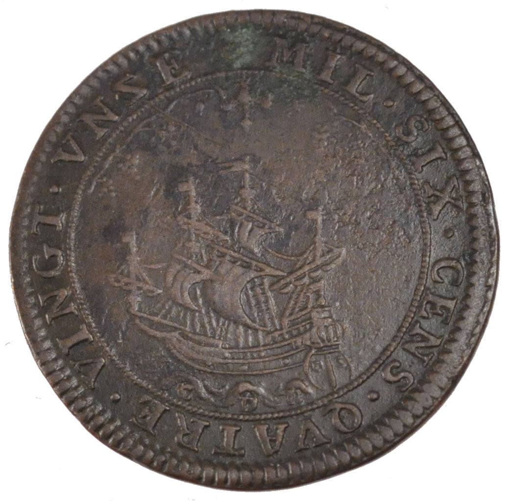 France, Royal, Token, 1691, EF(40-45), Copper, Feuardent #5397, 5.27