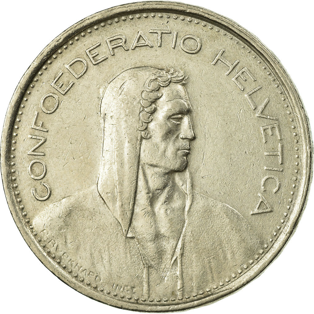 Coin, Switzerland, 5 Francs, 1970, Bern, EF(40-45), Copper-nickel, KM:40a.1