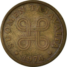 Coin, Finland, 5 Pennia, 1974, EF(40-45), Copper, KM:45