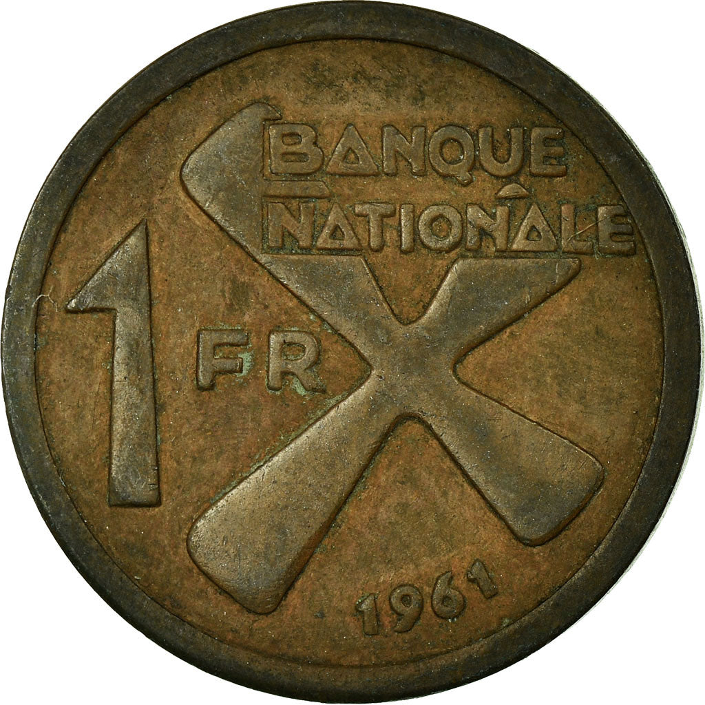 Coin, Katanga, Franc, 1961, VF(30-35), Bronze, KM:1