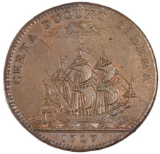 France, Royal, Token, 1707, MS(60-62), Copper, Feuardent #9890, 9.59