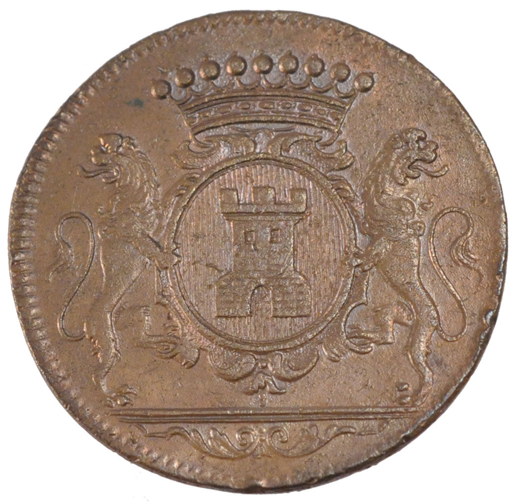 France, Royal, Token, 1707, MS(60-62), Copper, Feuardent #9890, 9.59