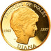 United Kingdom, Medal, Lady Diana, Princess of Wales, 1997, MS(65-70), Gold