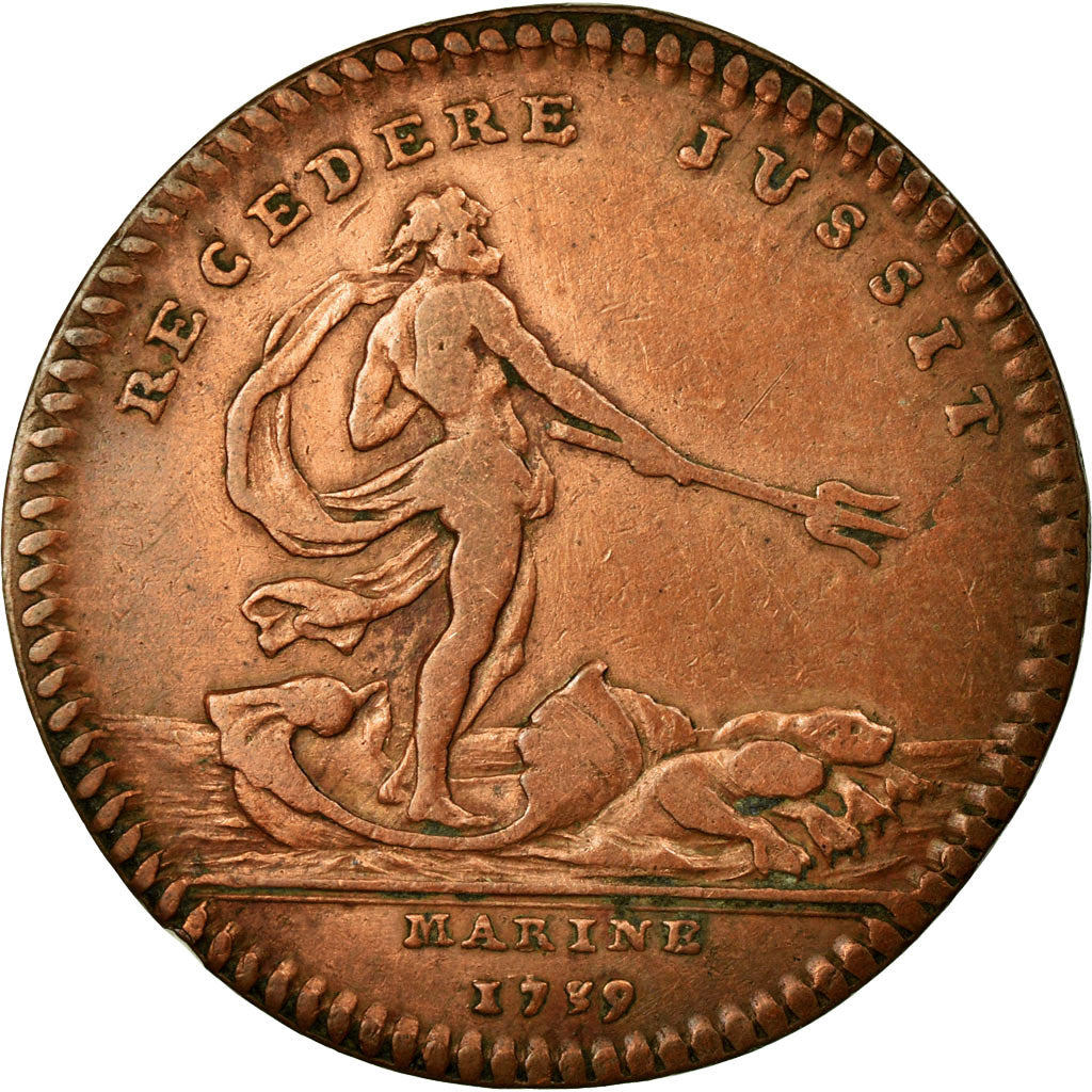 France, Token, Royal, 1739, EF(40-45), Copper, Feuardent:1366