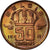 Moneta, Belgia, Baudouin I, 50 Centimes, 1981, EF(40-45), Bronze, KM:149.1