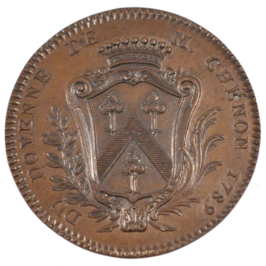 France, Royal, Token, 1789, MS(65-70), Copper, Feuardent #3267, 8.20