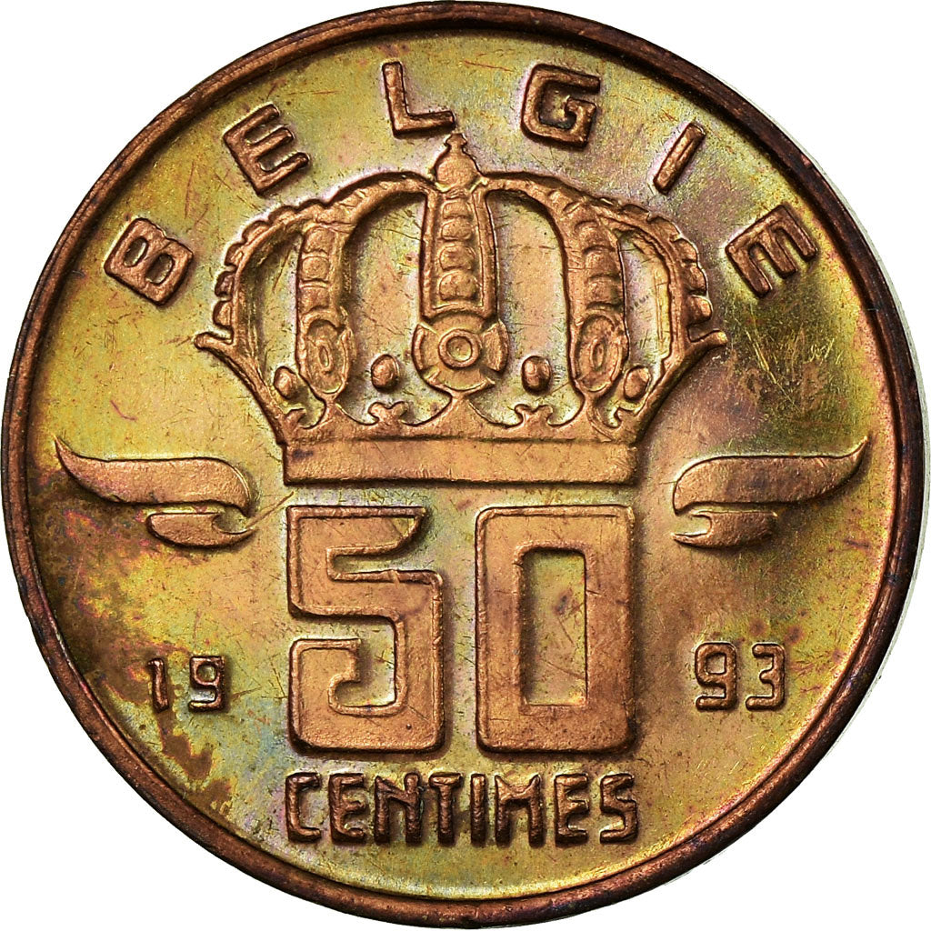 Münze, Belgien, Baudouin I, 50 Centimes, 1993, SS, Bronze, KM:149.1