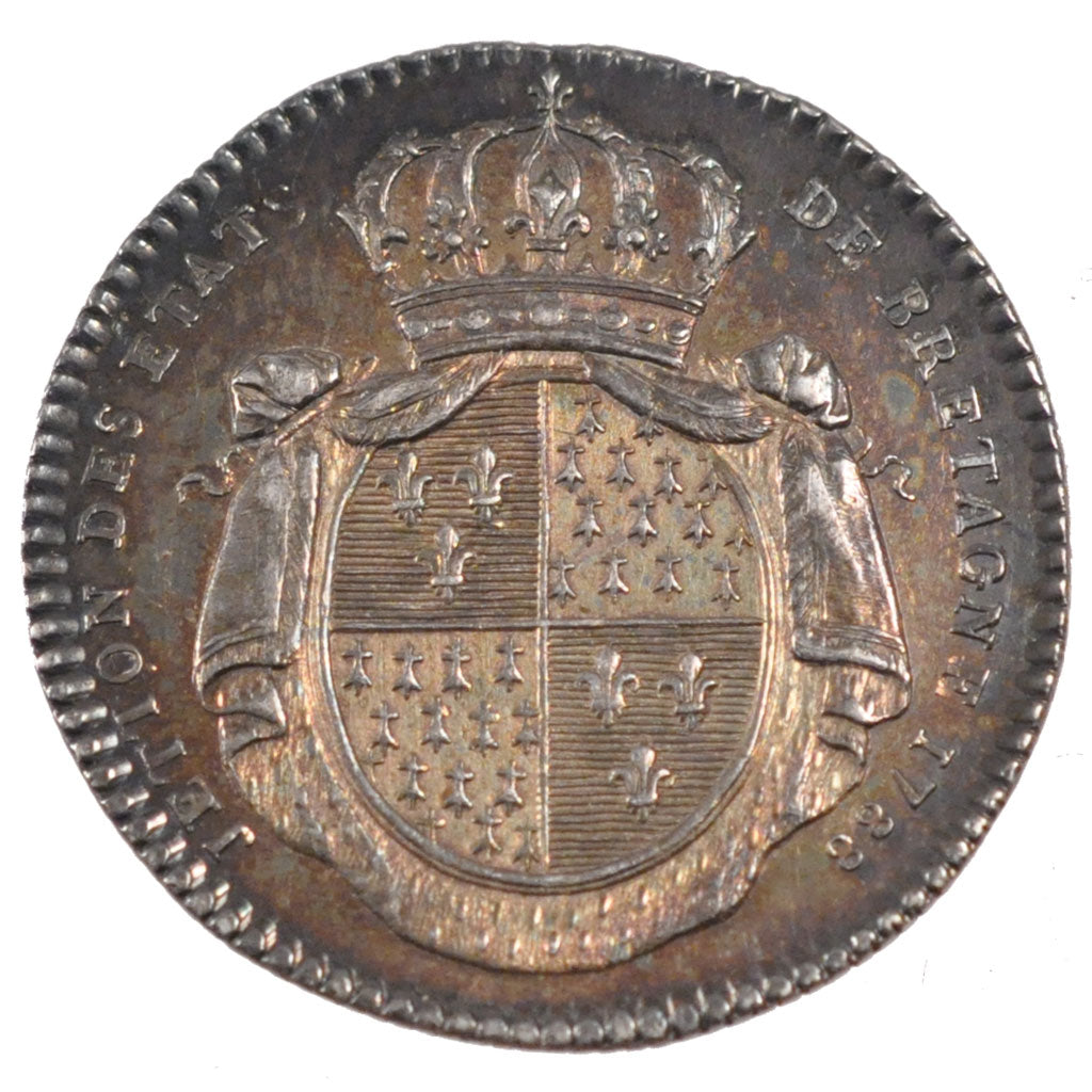 France, Royal, Token, 1788, MS(60-62), Silver, Feuardent #8792, 6.60