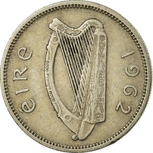 Coin, IRELAND REPUBLIC, Shilling, 1962, EF(40-45), Copper-nickel, KM:14A