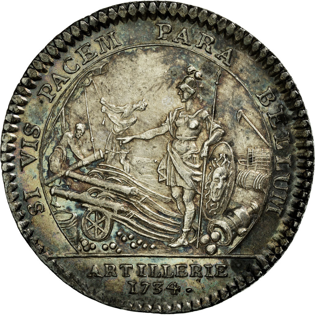 France, Token, Royal, 1734, AU(55-58), Silver, Feuardent:1078