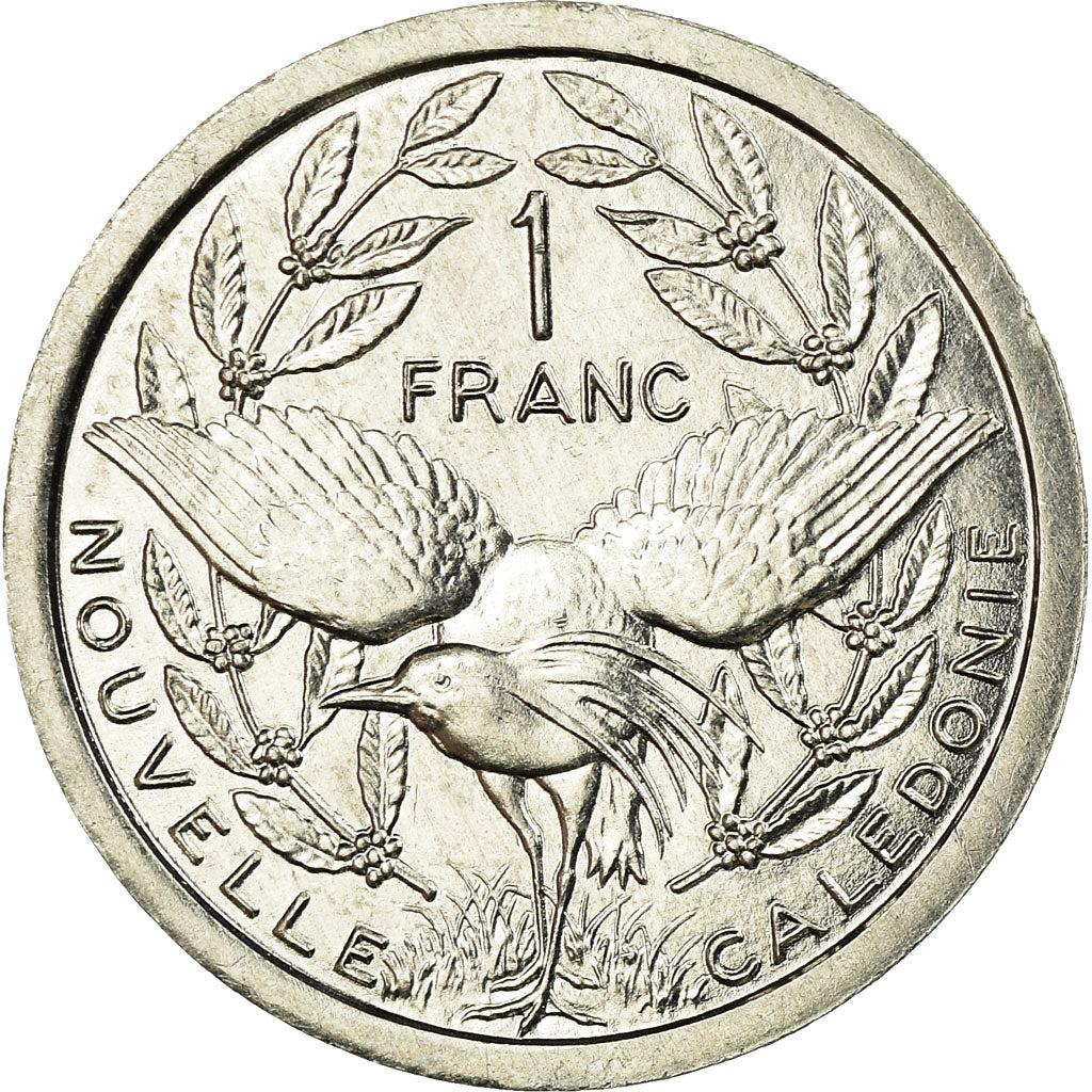 Coin, New Caledonia, Franc, 1990, Paris, AU(55-58), Aluminum, KM:10