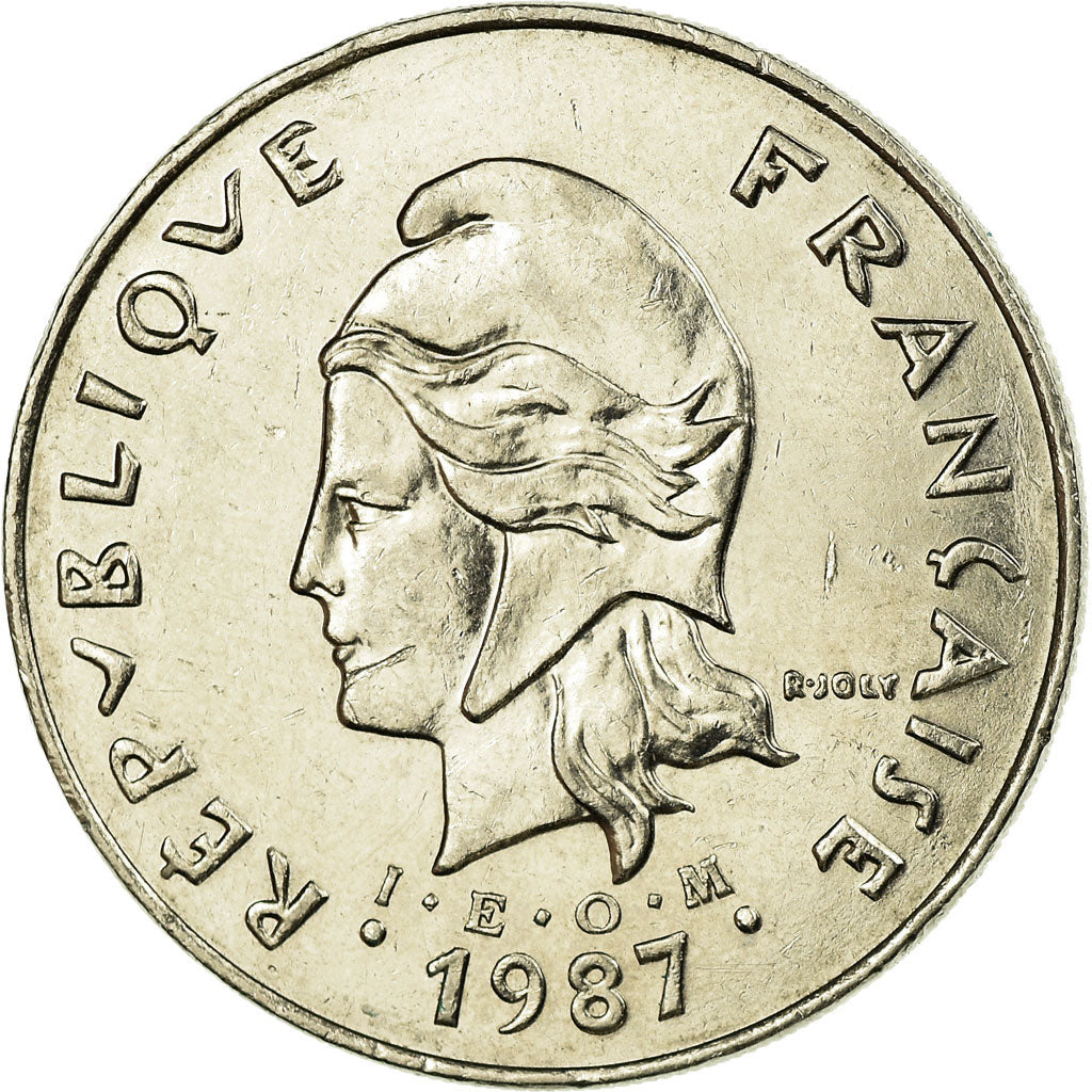 Coin, New Caledonia, 50 Francs, 1987, Paris, EF(40-45), Nickel, KM:13