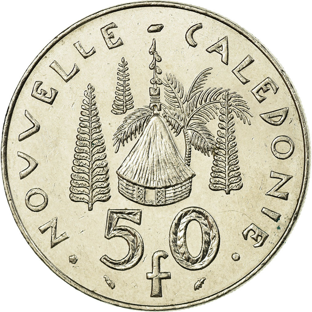 Coin, New Caledonia, 50 Francs, 1987, Paris, EF(40-45), Nickel, KM:13