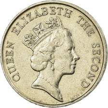 Coin, Hong Kong, Elizabeth II, 5 Dollars, 1986, EF(40-45), Copper-nickel, KM:56