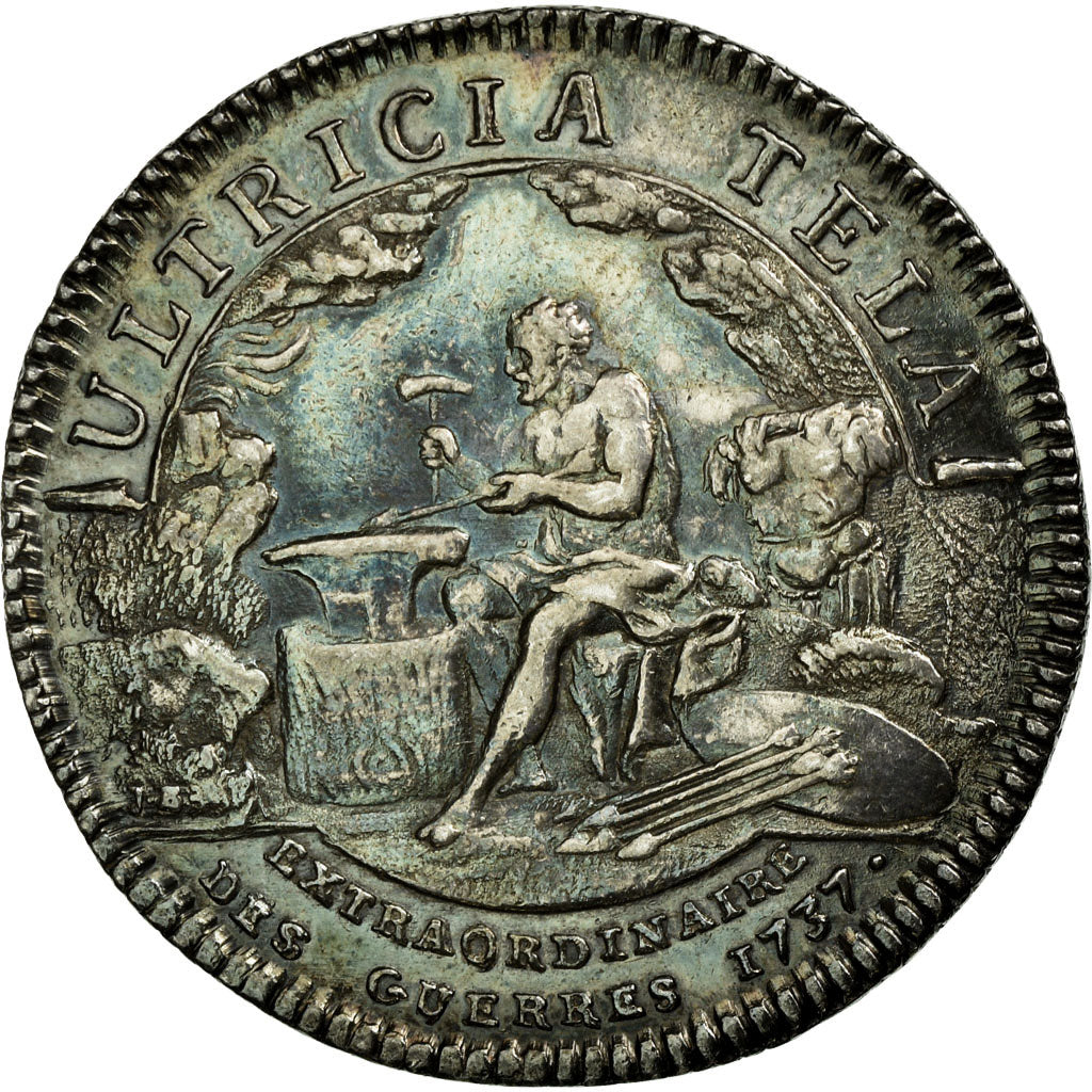 France, Token, Royal, 1737, MS(60-62), Silver, Feuardent:810