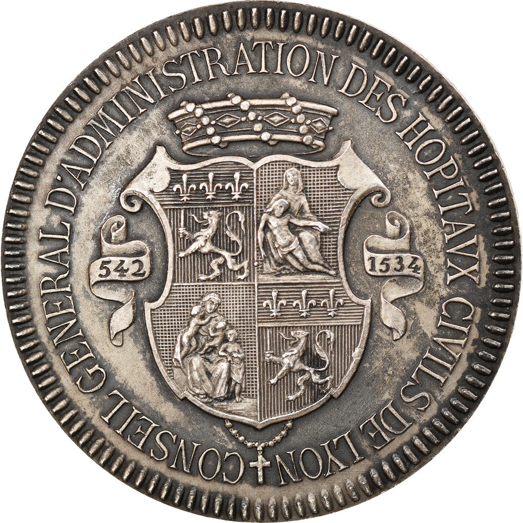 Francia, Token, Medicine, Hôpitaux Civils de Lyon, Childebert, Medicine