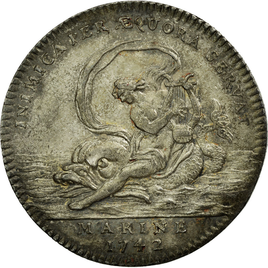 France, Token, Royal, 1742, AU(55-58), Silver, Feuardent:1371
