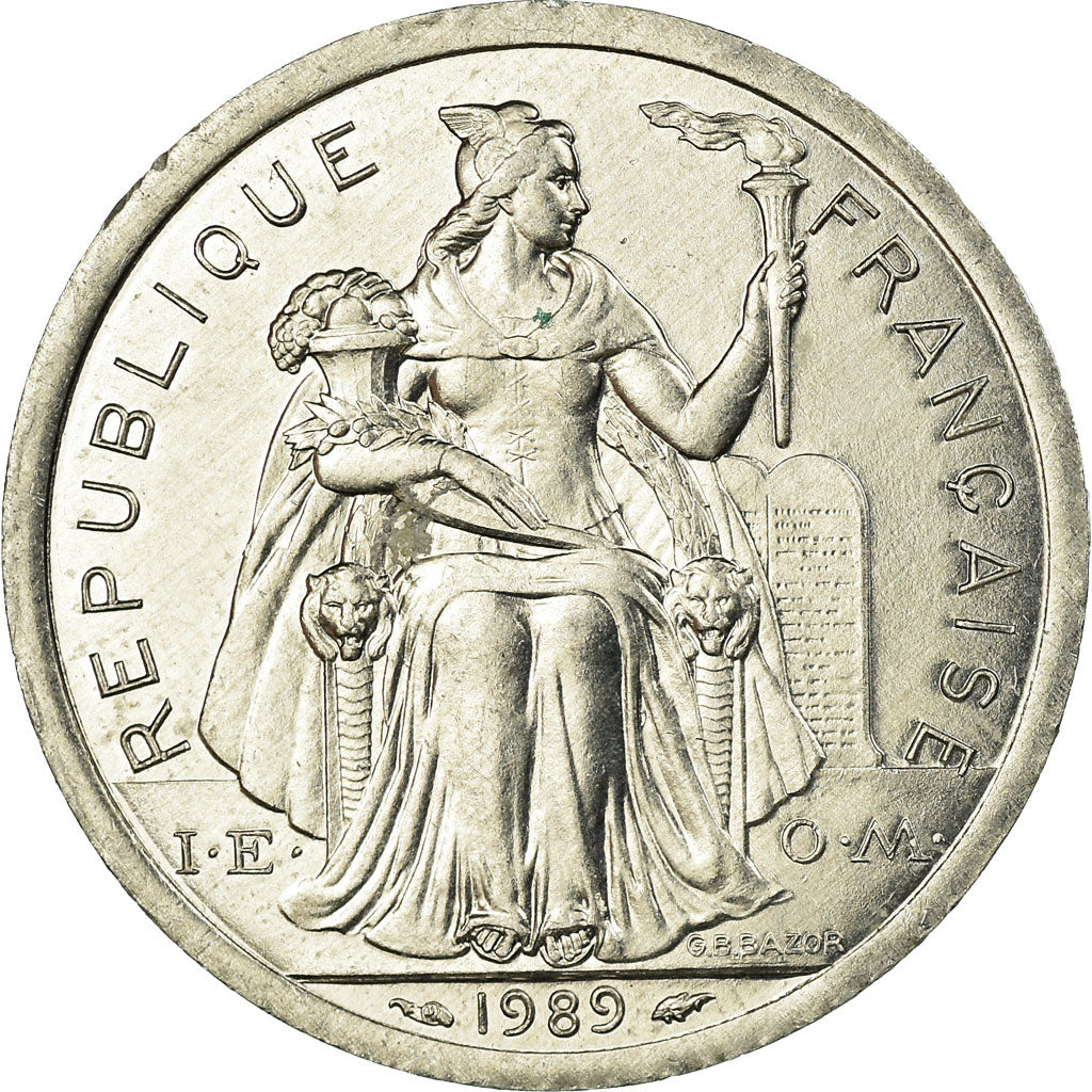 Monnaie, Nouvelle-Calédonie, 2 Francs, 1989, Paris, SUP, Aluminium, KM:14