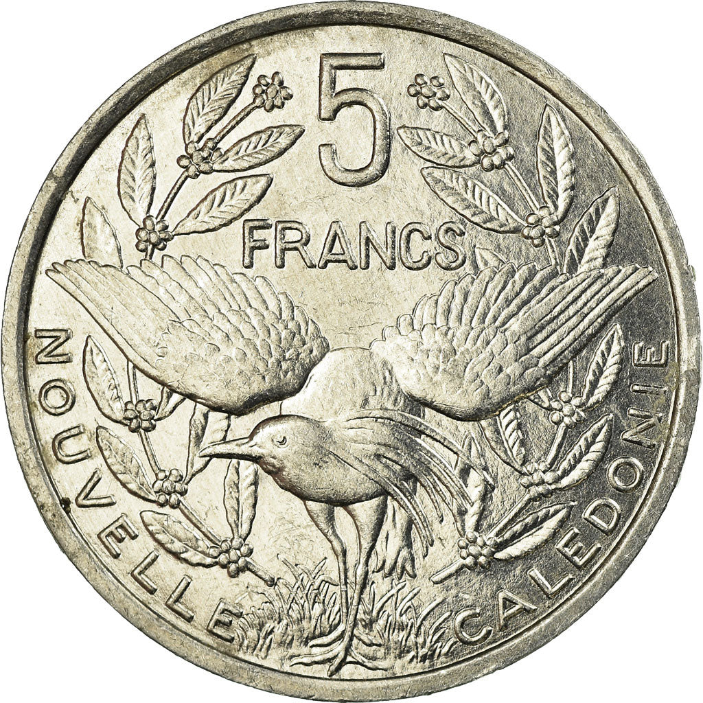 Münze, Neukaledonien, 5 Francs, 1989, Paris, SS, Aluminium, KM:16