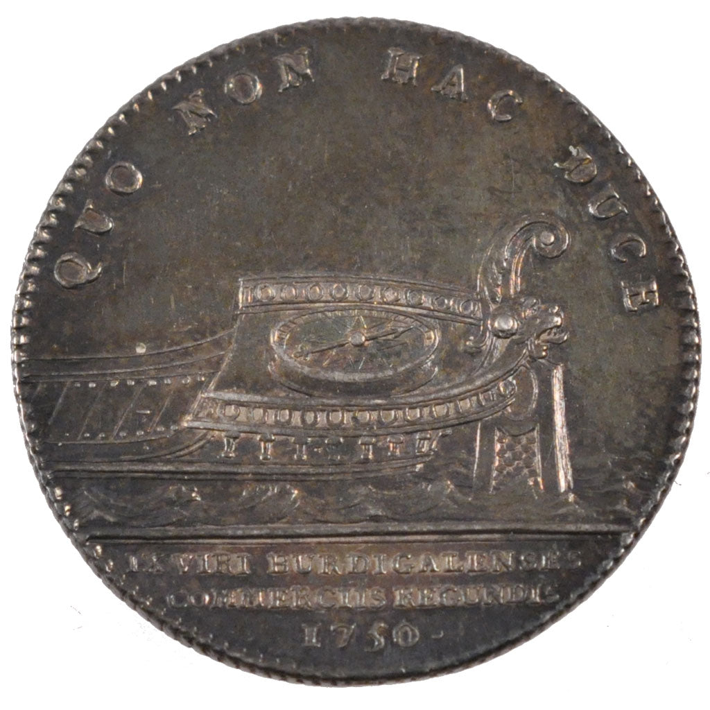 France, Royal, Token, 1750, MS(60-62), Silver, Feuardent #9186, 9.81
