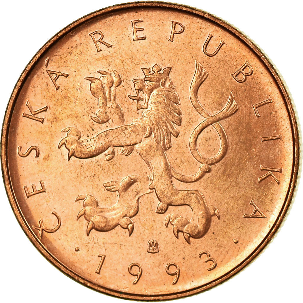 Coin, Czech Republic, 10 Korun, 1993, AU(55-58), Copper Plated Steel, KM:4