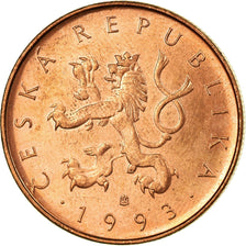 Coin, Czech Republic, 10 Korun, 1993, AU(55-58), Copper Plated Steel, KM:4