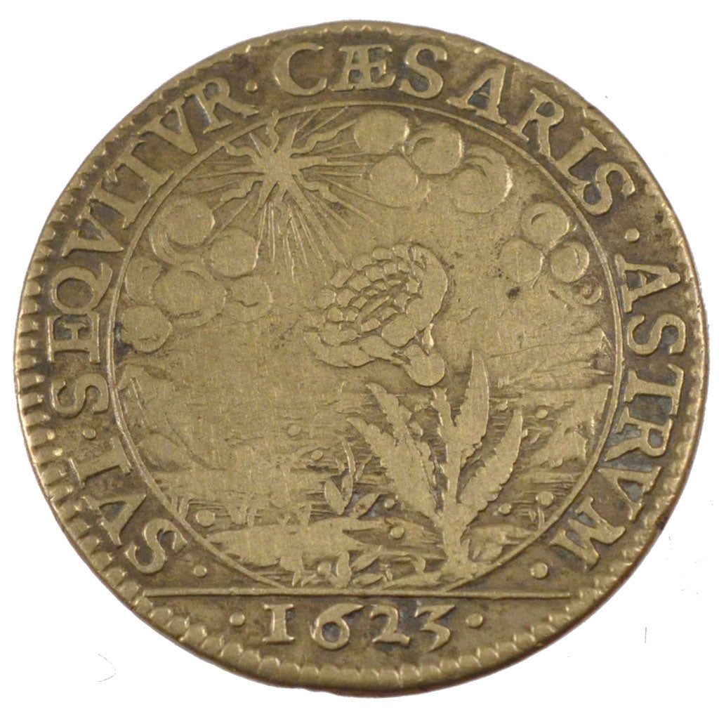 France, Royal, Token, 1623, EF(40-45), Copper, Feuardent #3778, 6.46