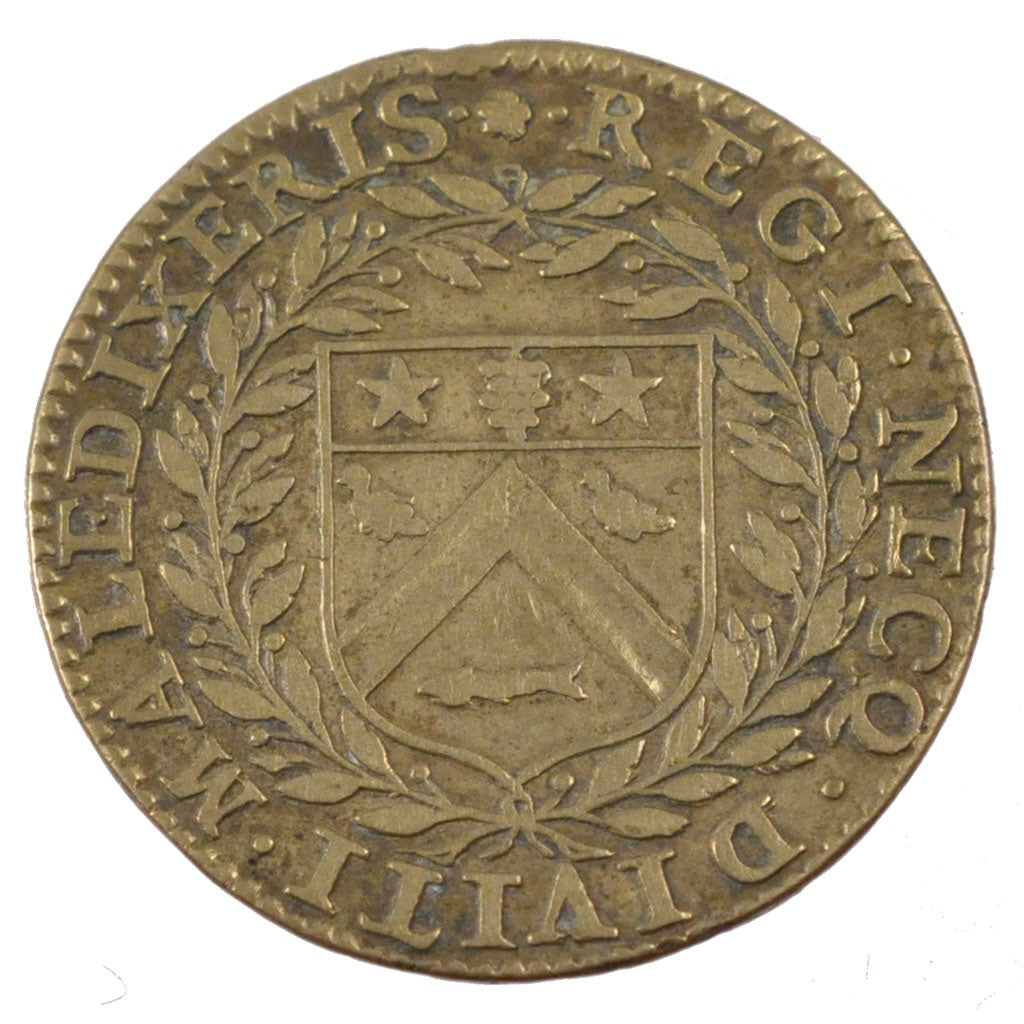 France, Royal, Token, 1623, EF(40-45), Copper, Feuardent #3778, 6.46