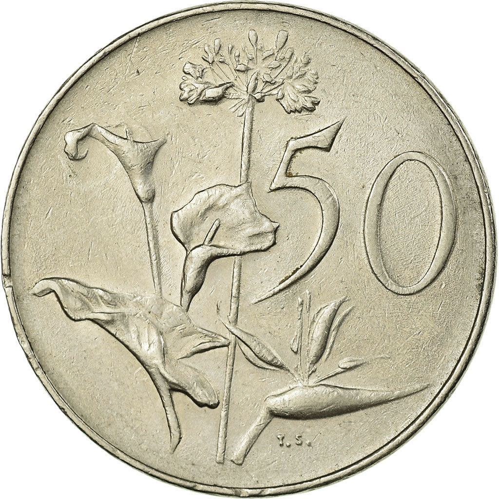Coin, South Africa, 50 Cents, 1968, EF(40-45), Nickel, KM:79.2