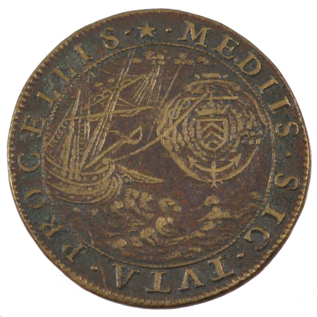France, Royal, Token, 1641, EF(40-45), Copper, Feuardent #6948, 5.69