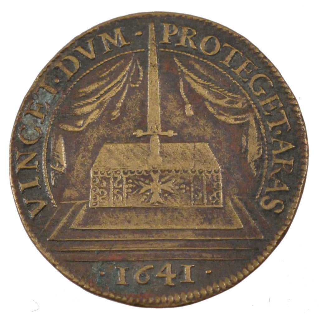 France, Royal, Token, 1641, EF(40-45), Copper, Feuardent #6948, 5.69