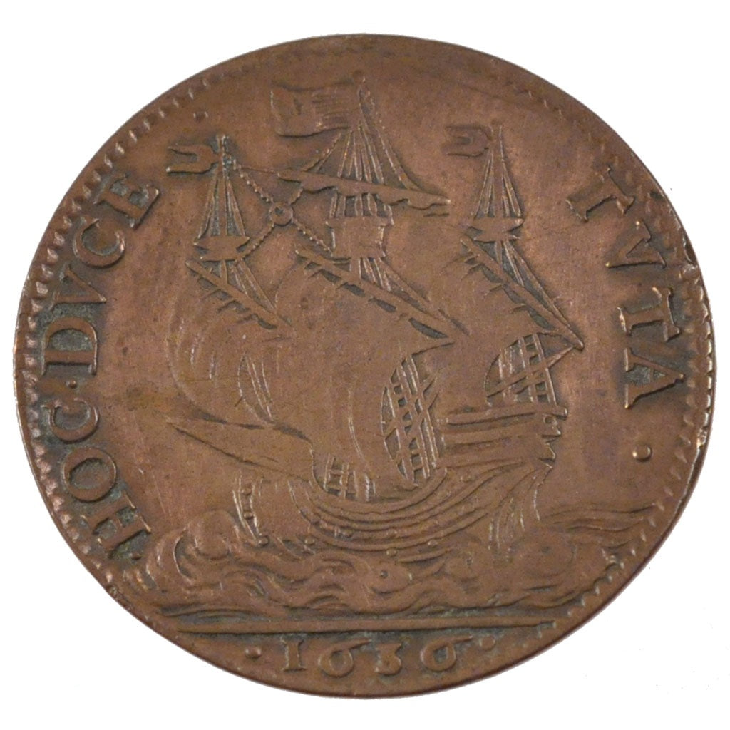 France, Royal, Token, 1636, VF(30-35), Copper, Feuardent #9003, 5.00